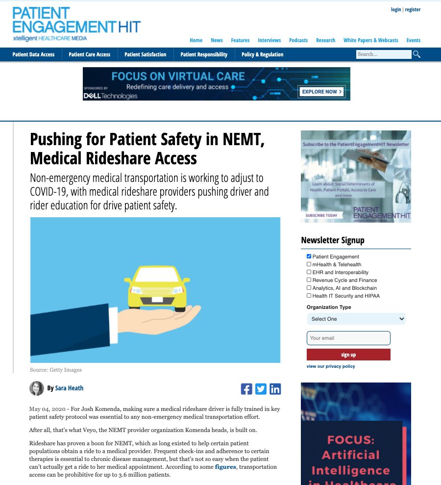 Pushing for Patient Safety in NEMT, Medical Rideshare Access