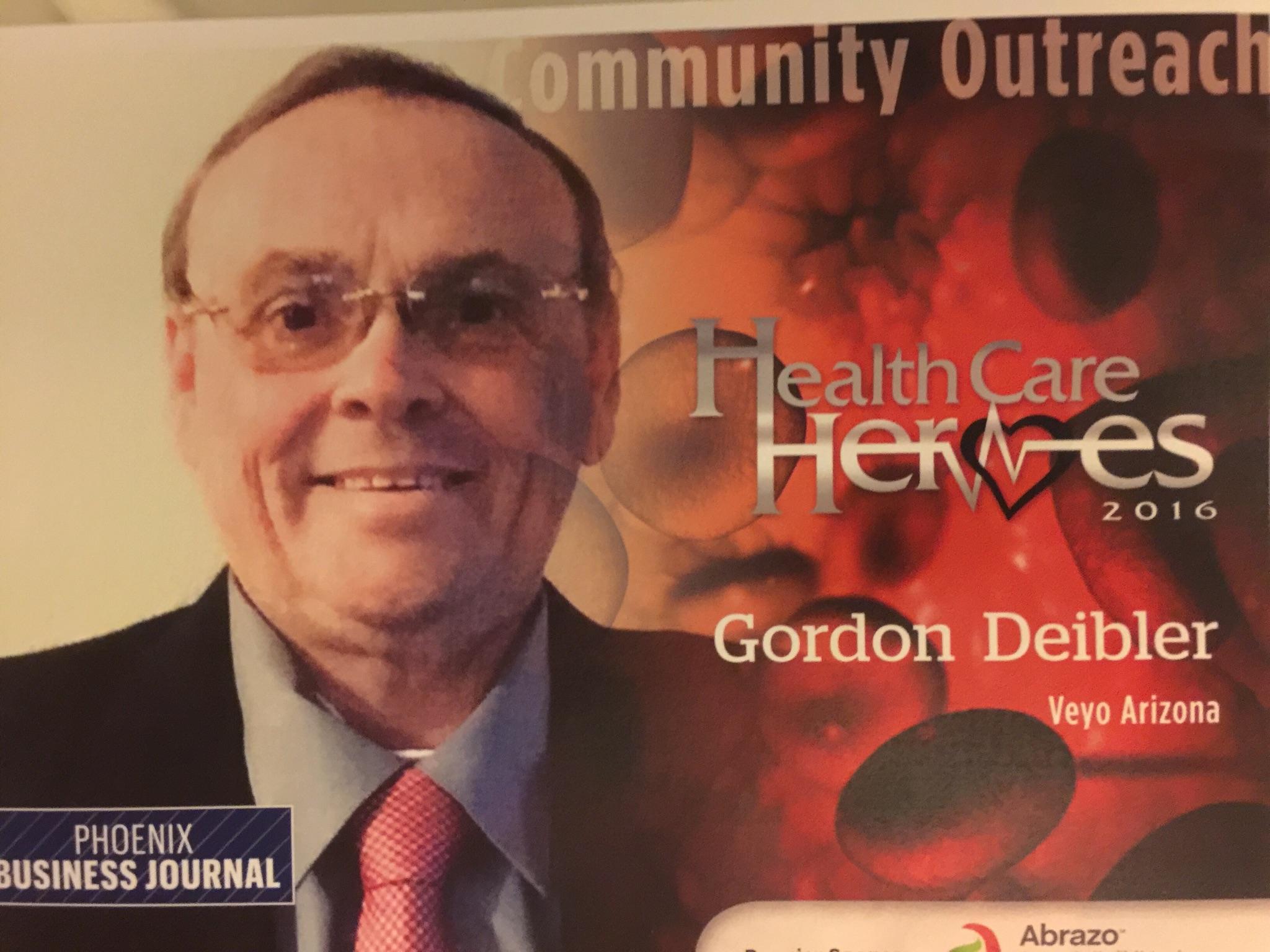 Gordon Diebler nominated for the Phoenix Business Journal Health Care Heroes Award