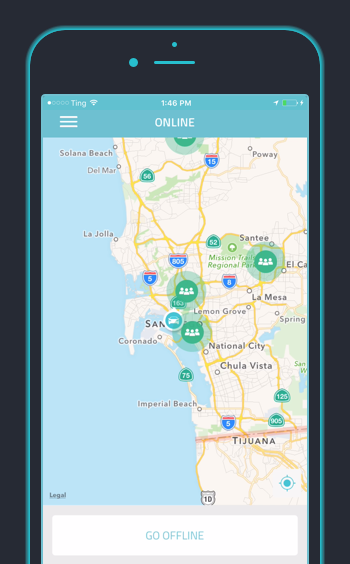 Veyo Driver App - Hotspots