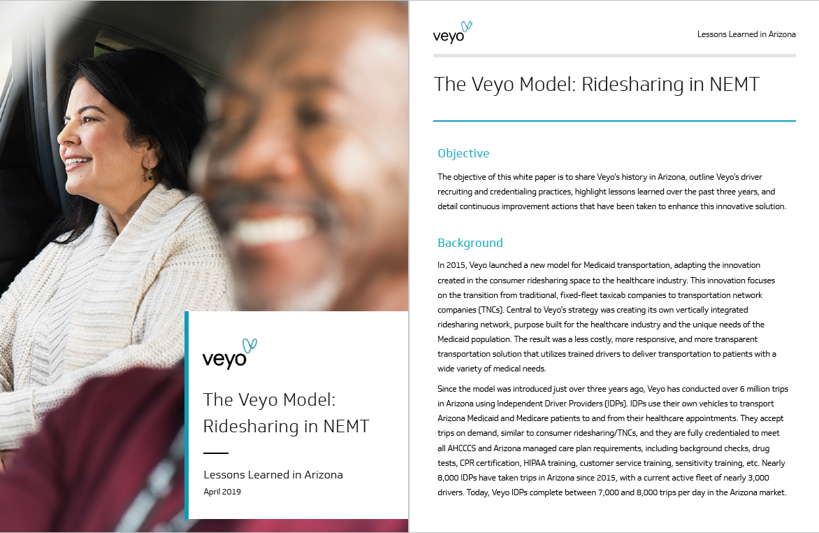 Veyo White Paper - Lessons Learned Ridesharing NEMT